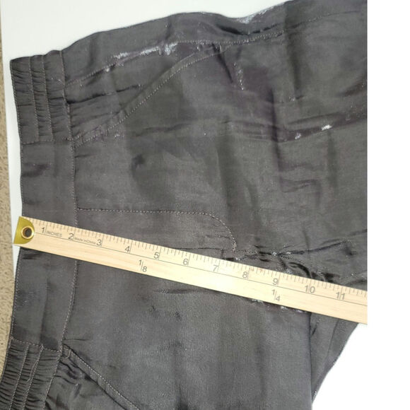 Anthropologie Satin Cargo Joggers in Carbon Gray Shimmer, sz XS - Picture 15 of 16